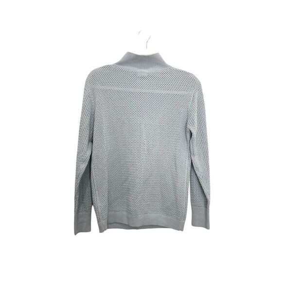 VARLEY Calva Knit polo sweater in “Pearl Blue” - Picture 12 of 14